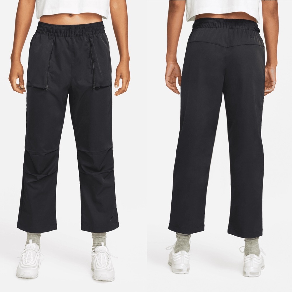 Nike Sportswear Dri-FIT Tech Pack Women's Mid-Rise Woven Pants in Black DQ6659